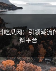 探索黑料吃瓜网：引领潮流的新兴黑料平台